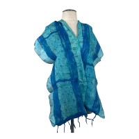 Turquoise Blue Vantage Wet Felt Scarf